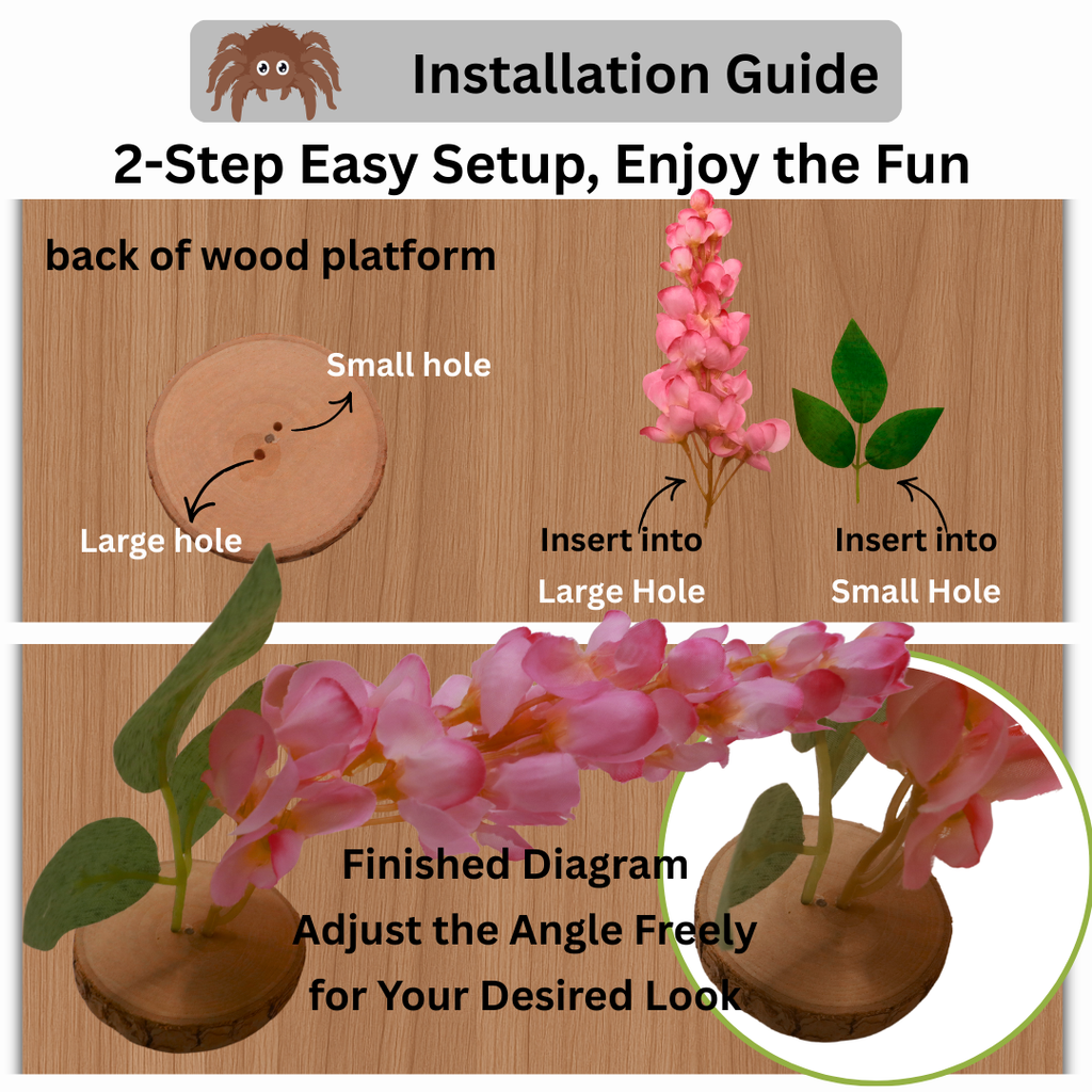 Hanging Flower Hide for Jumping Spiders