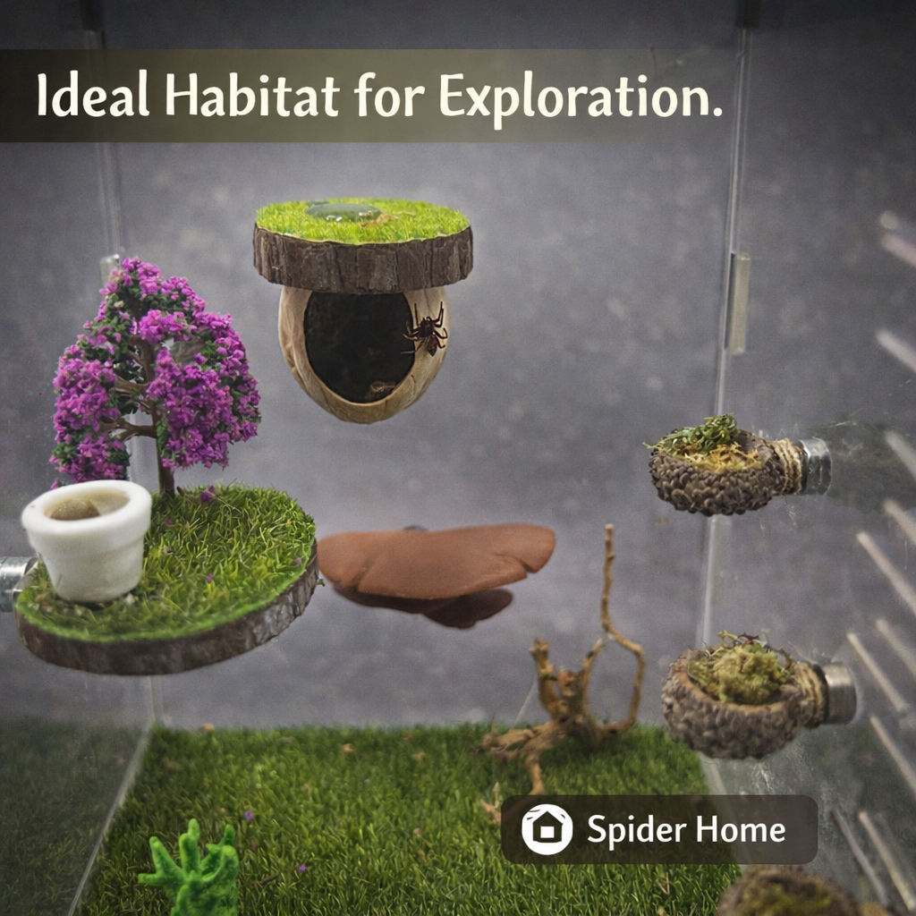 Jumping Spider Feeding&Hideout